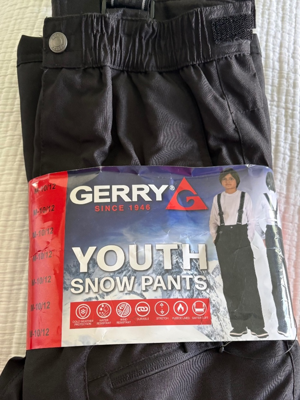 BNWT Gerry Black Boys Snow Pants